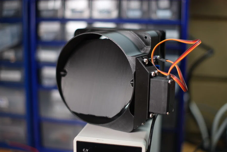 Quạt thông gió tự động đóng/mở bằng động cơ servo - Image 3