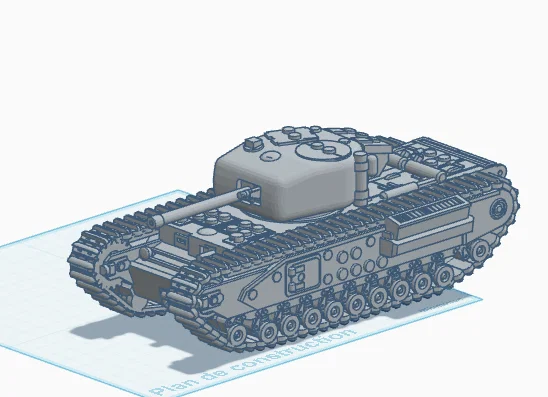 Mô hình xe tăng Churchill Mk IV tương thích LEGO in 3D chi tiết - Image 1