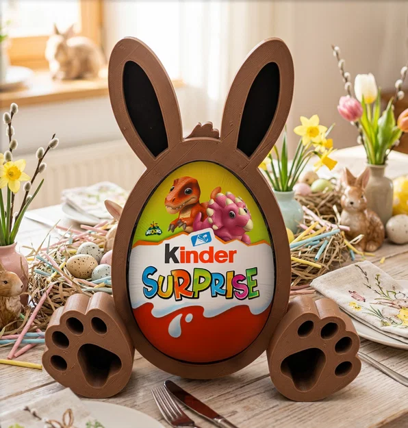 Khay đựng trứng Kinder Surprise hình chú thỏ (Bunny) - Image 1