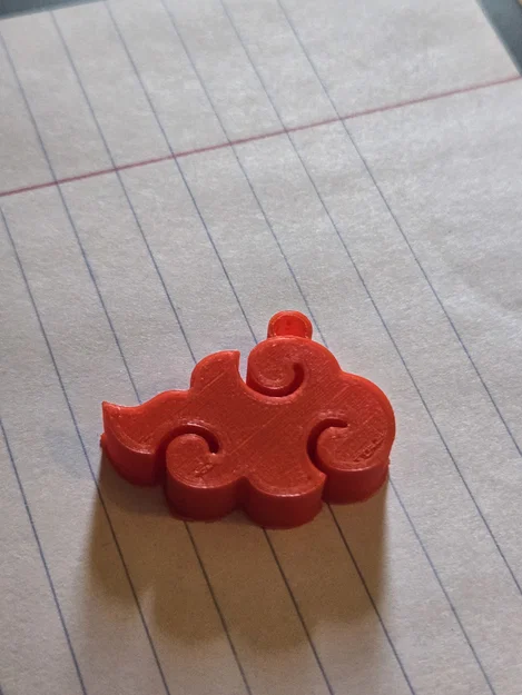 Mô hình 3D mặt dây chuyền đám mây Akatsuki cực chất cho fan Naruto - Image 1