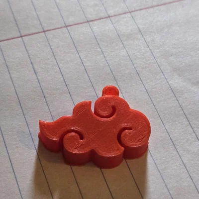 Mô hình 3D mặt dây chuyền đám mây Akatsuki cực chất cho fan Naruto