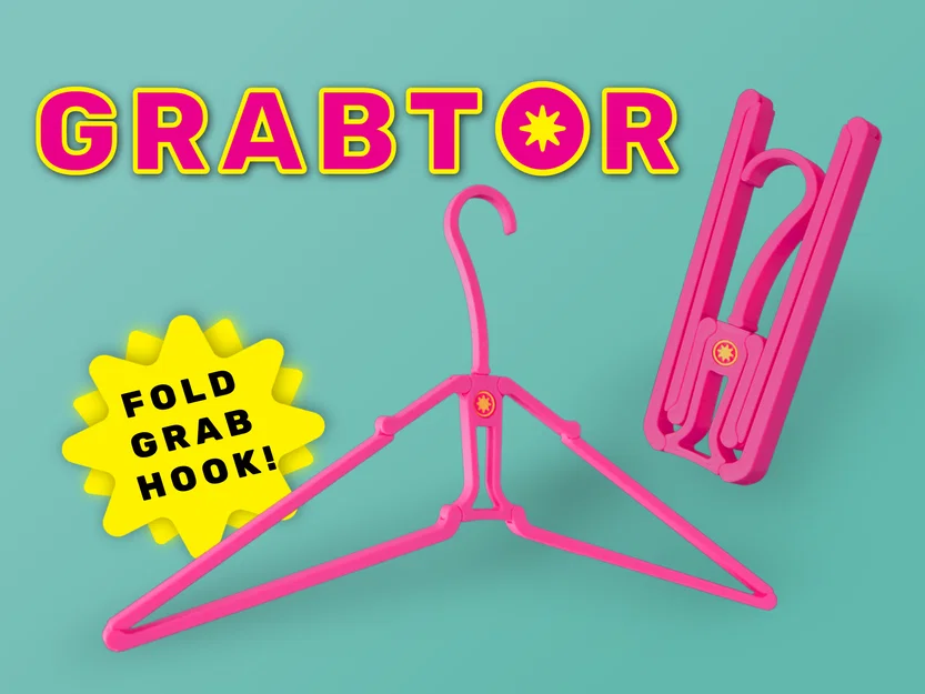 GRABTOR | Móc treo quần áo gấp gọn in nguyên khối - Image 1