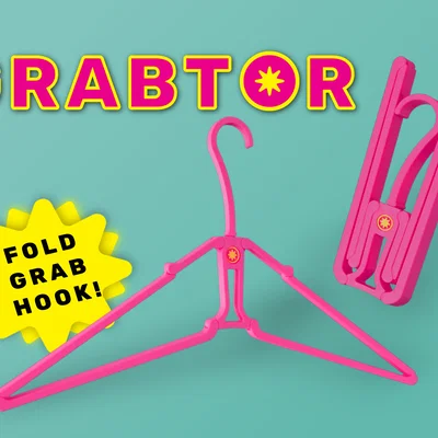 GRABTOR | Móc treo quần áo gấp gọn in nguyên khối