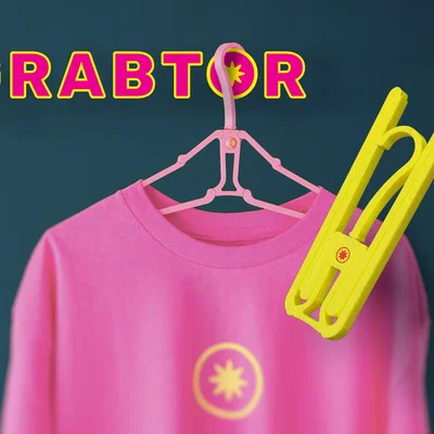 GRABTOR | Móc treo quần áo gấp gọn in nguyên khối