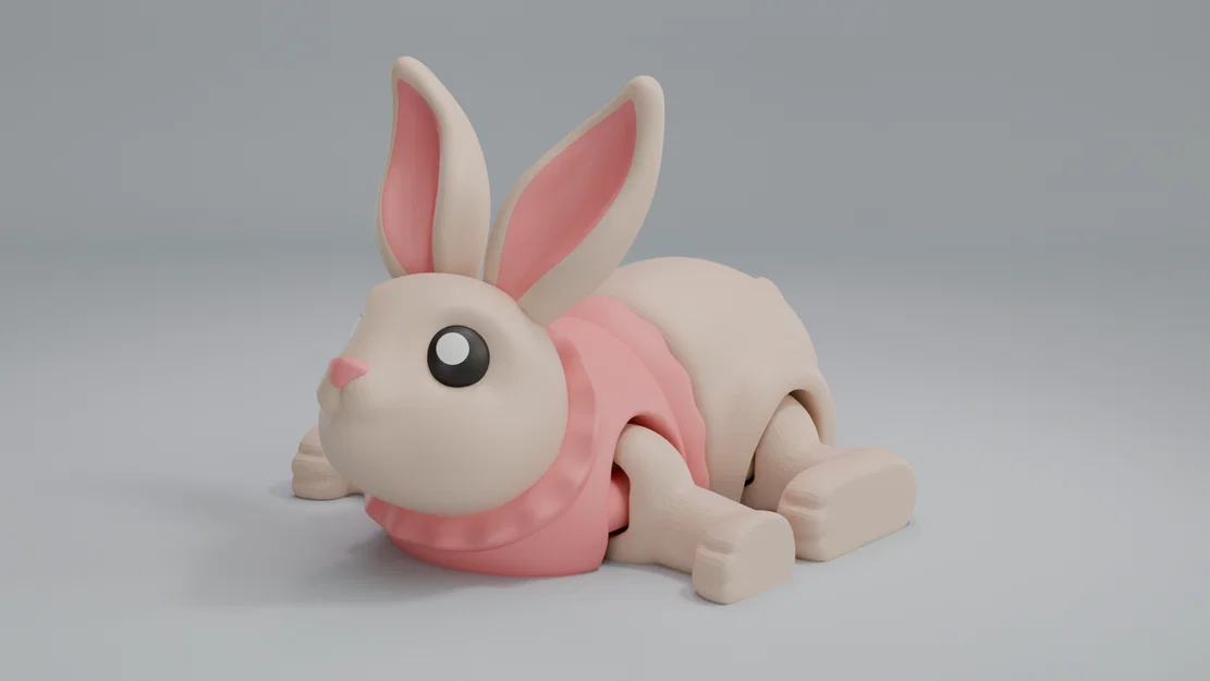 Cặp Đôi Thỏ Phục Sinh - Mô Hình Khớp Nối | In Không Cần Support - Image 3