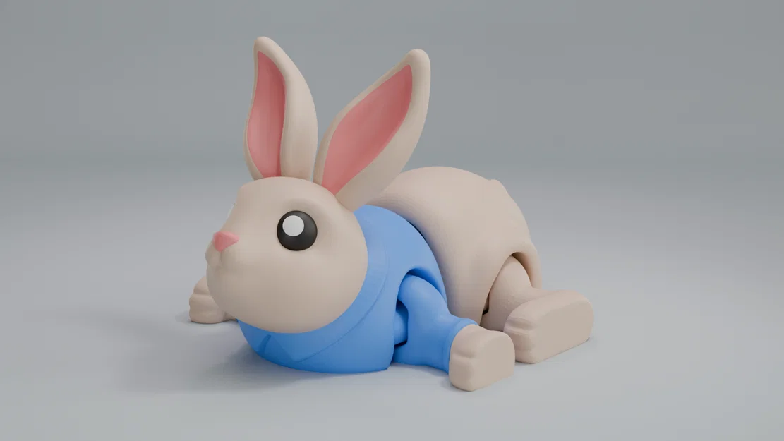 Cặp Đôi Thỏ Phục Sinh - Mô Hình Khớp Nối | In Không Cần Support - Image 4