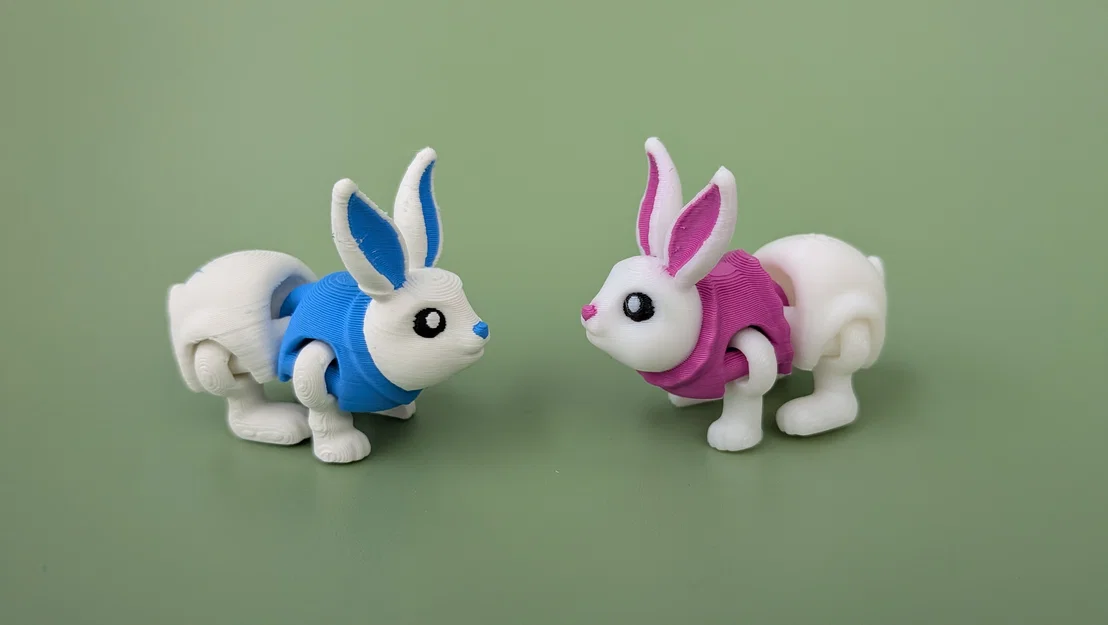 Cặp Đôi Thỏ Phục Sinh - Mô Hình Khớp Nối | In Không Cần Support - Image 6