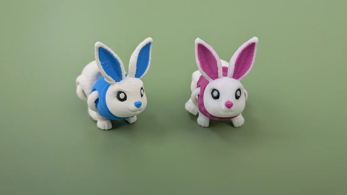 Cặp Đôi Thỏ Phục Sinh - Mô Hình Khớp Nối | In Không Cần Support - Image 7