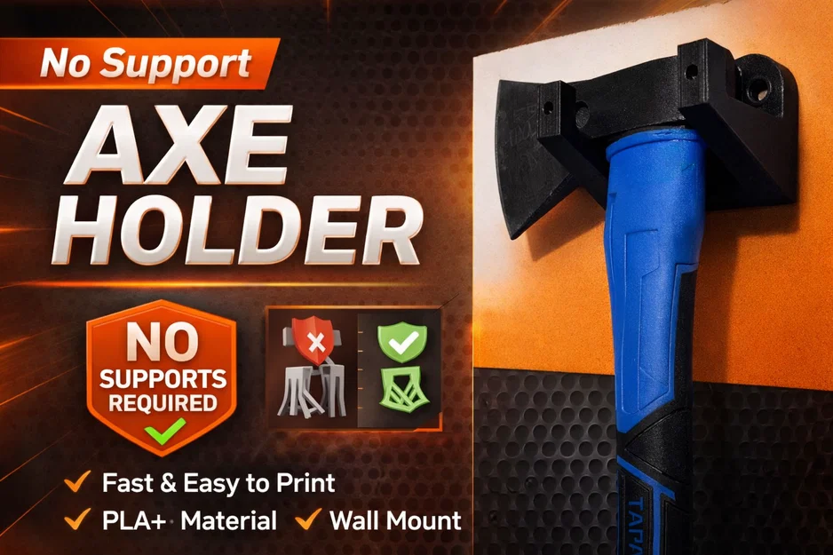 Giá treo rìu/dụng cụ gắn tường (Không cần support) - Image 1