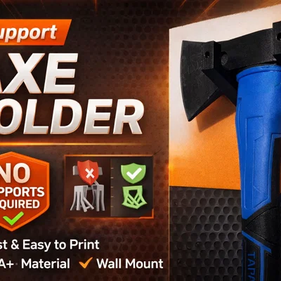 Giá treo rìu/dụng cụ gắn tường (Không cần support)