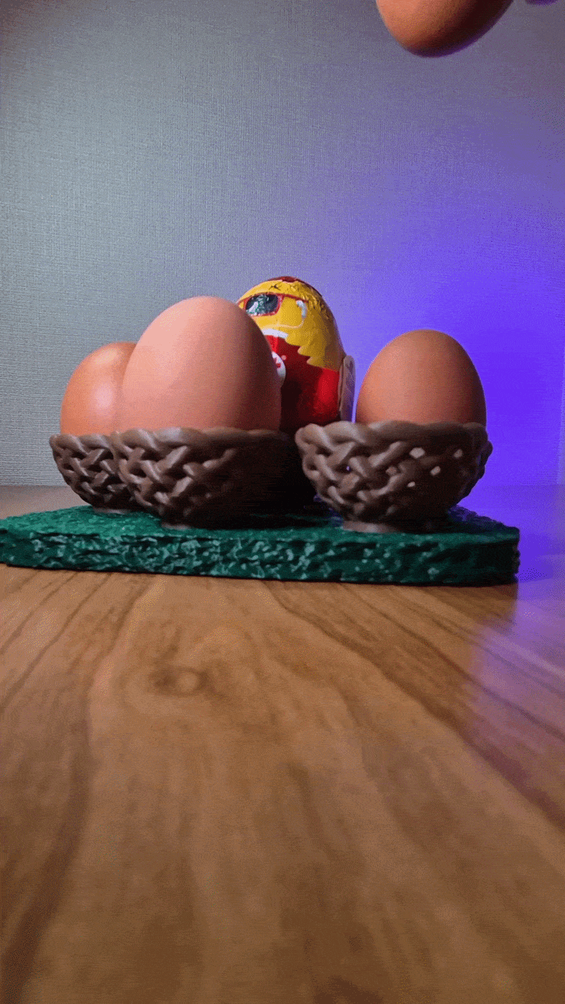 Đế Trưng Bày Trứng Phục Sinh – Kệ Đựng 8 Quả Với Thiết Kế Tổ Chim Đan Lát - Image 1