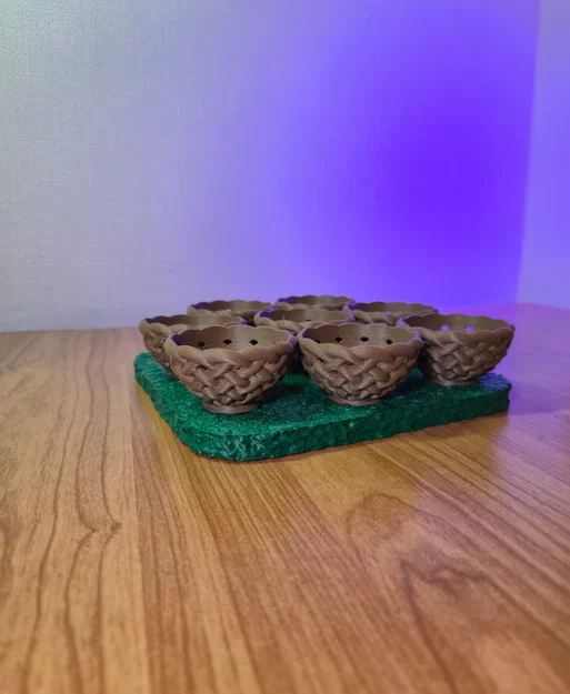 Đế Trưng Bày Trứng Phục Sinh – Kệ Đựng 8 Quả Với Thiết Kế Tổ Chim Đan Lát - Image 2