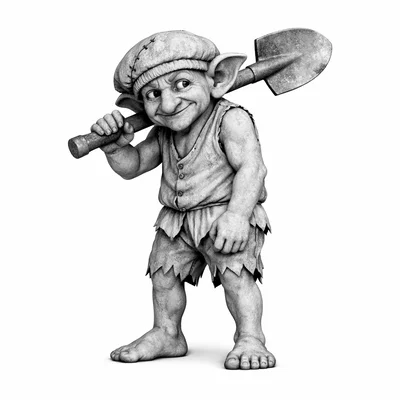 Mô hình yêu tinh vác xẻng (Goblin with a shovel)