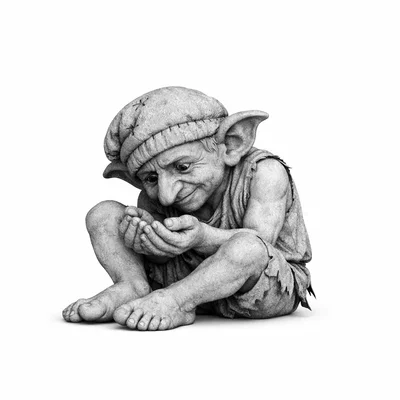 Mô hình chú Goblin đang giấu bí mật trong tay