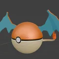 Mô hình in 3D Charizard Pokeball độc đáo cho fan Pokemon - Thumbnail 1