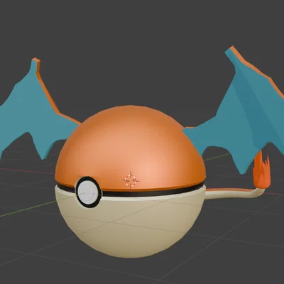 Mô hình in 3D Charizard Pokeball độc đáo cho fan Pokemon