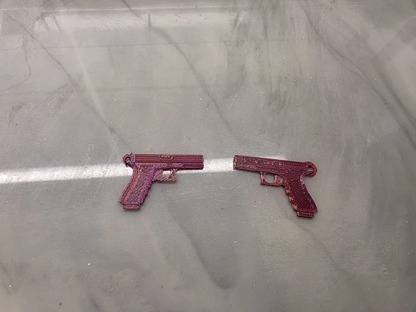 Móc khóa hình súng lục (Pistol Keychain) độc đáo cho người yêu 3D - Image 2