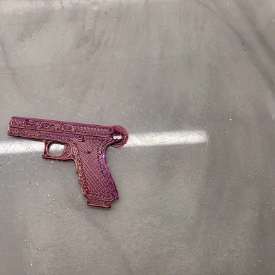 Móc khóa hình súng lục (Pistol Keychain) độc đáo cho người yêu 3D