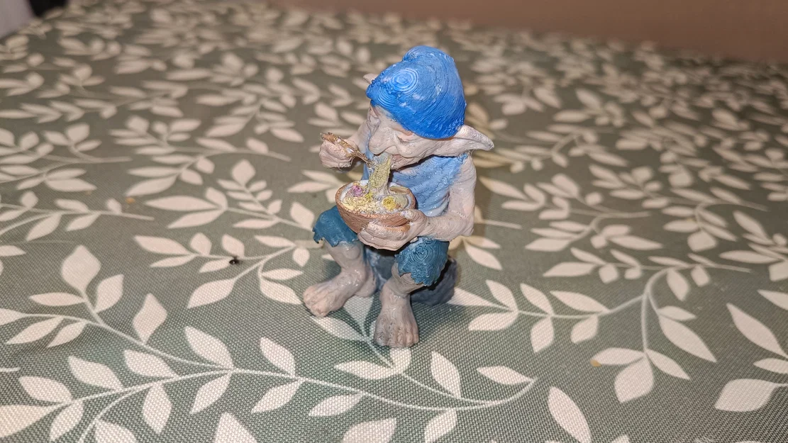 Mô hình 3D yêu tinh đang ăn mì ramen - Image 3
