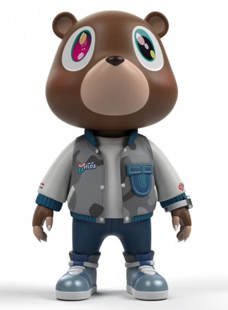 Mô hình 3D Graduation Bear phong cách Kanye West cực chất - Image 1