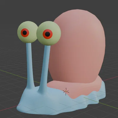 Mô hình 3D Gary - Chú ốc sên đáng yêu từ SpongeBob SquarePants