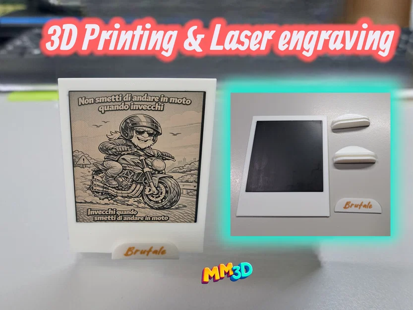 Khung ảnh kiểu Polaroid – Tùy chọn khắc Laser hoặc trưng bày ảnh (Bề mặt siêu mịn) - Image 1