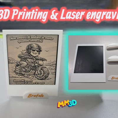 Khung ảnh kiểu Polaroid – Tùy chọn khắc Laser hoặc trưng bày ảnh (Bề mặt siêu mịn)
