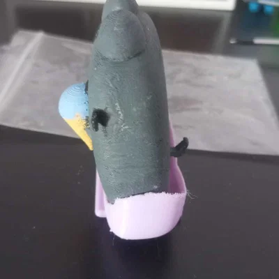Mô hình 3D mèo Pusheen ăn kem xinh xắn