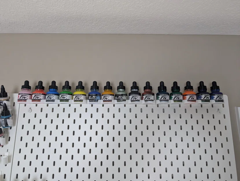 Khay treo lọ mực Daler Rowney cho bảng Ikea Skadis in 3D - Image 1