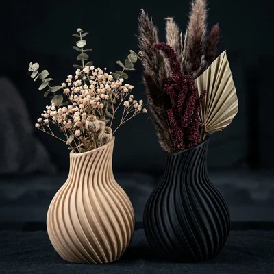 Bình hoa 3D phong cách Japandi tối giản đầy tinh tế