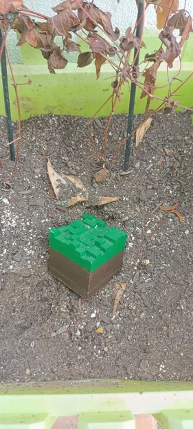 Mô hình khối đất Minecraft (Minecraft ground cube) - Trang trí bàn làm việc - Image 1