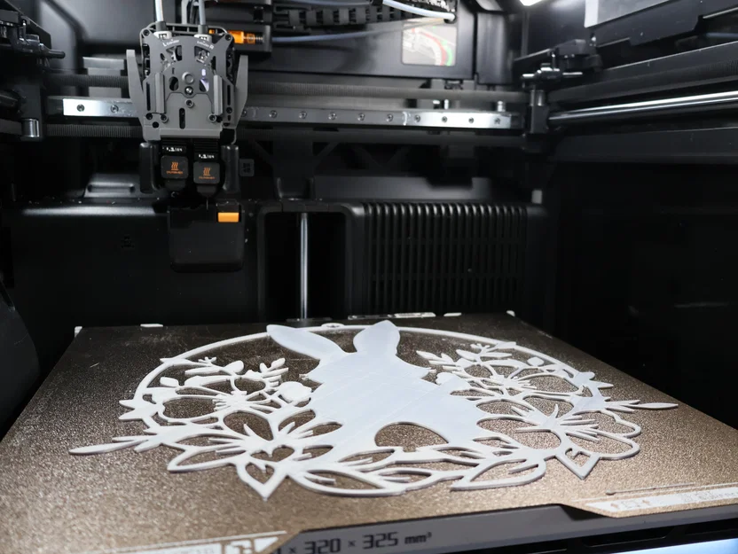 Tranh treo tường, trang trí cửa sổ hình chú thỏ Phục Sinh và hoa - Image 4