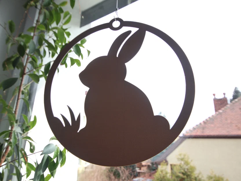 Tranh treo tường, trang trí cửa sổ hình chú thỏ Phục sinh - Image 4