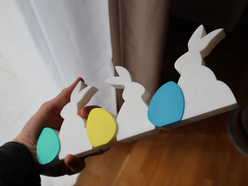 Tranh treo tường 2D chú thỏ và trứng Phục Sinh (Không cần AMS) - Image 1