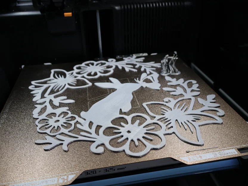 Tranh treo tường/cửa sổ hình thỏ Phục sinh kèm hoa và bướm - Image 6