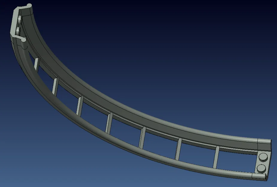 Khúc cua đường ray tàu lượn 90° (Tương thích Lego) - Image 1