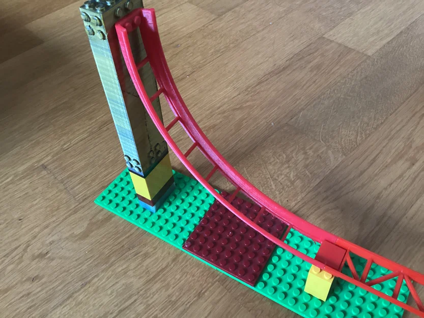 Khúc cua đường ray tàu lượn 90° (Tương thích Lego) - Image 2