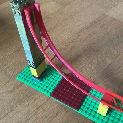 Khúc cua đường ray tàu lượn 90° (Tương thích Lego)