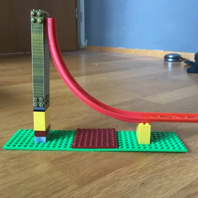 Khúc cua đường ray tàu lượn 90° (Tương thích Lego)
