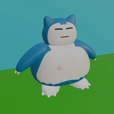 Mô hình 3D Snorlax Pokemon đáng yêu để bàn cực dễ in