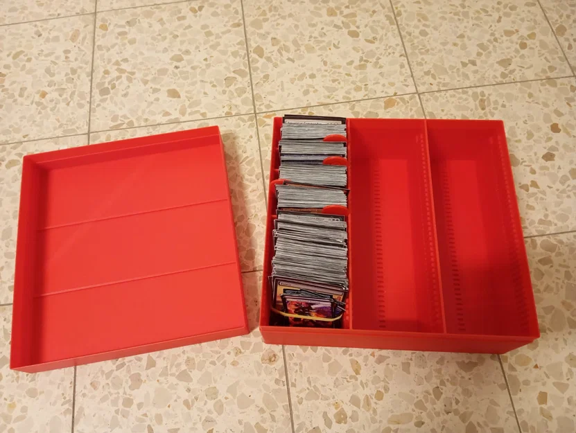 Hộp Đựng Thẻ Bài TCG - Có Nắp và Vách Ngăn - Tùy Chỉnh Parametric - Image 1