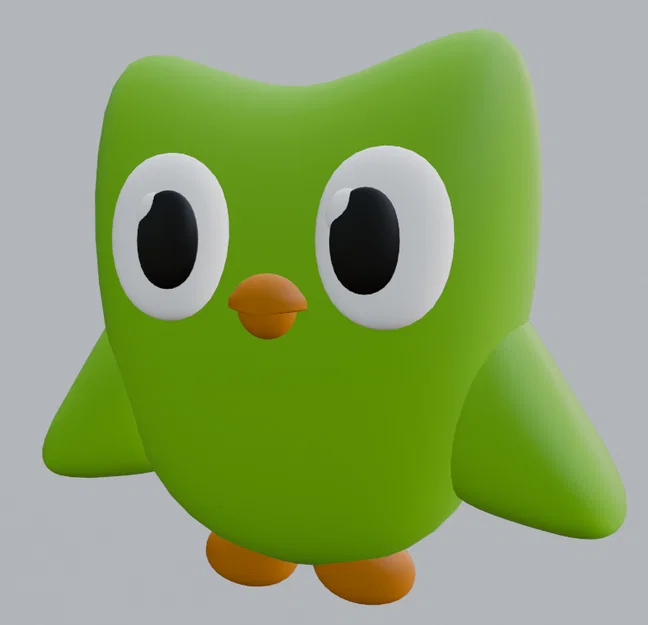 Mô hình 3D chú cú Duo Duolingo trang trí bàn học đáng yêu - Image 1