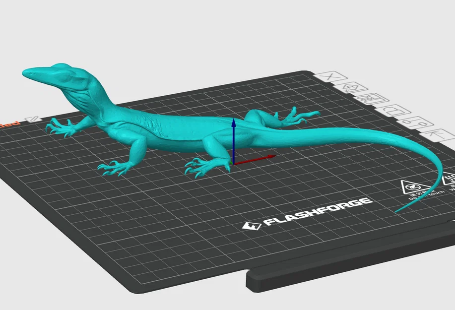 Mô hình 3D kỳ đà Black Rough Neck Monitor siêu thực - Image 2