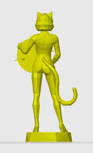 Mô hình Low-poly catgirl 2 cầm la bàn - Image 2