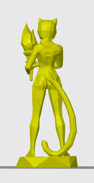 Mô hình cô nàng mèo Low-poly 1 - Image 2