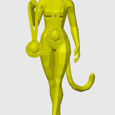 Cô nàng mèo Low-poly số 3 - Nhà vô địch