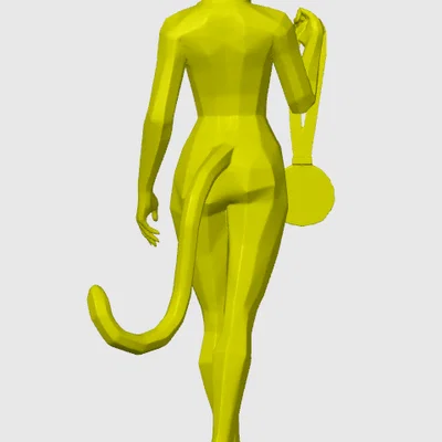 Cô nàng mèo Low-poly số 3 - Nhà vô địch