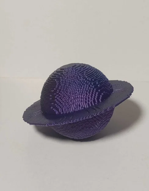 Mô hình hành tinh Sao Thổ phong cách Pixel 3D ấn tượng - Image 1