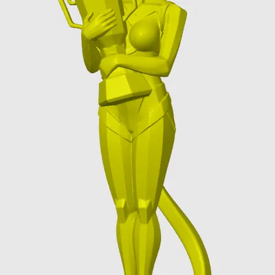 Mô hình Low-poly catgirl 4