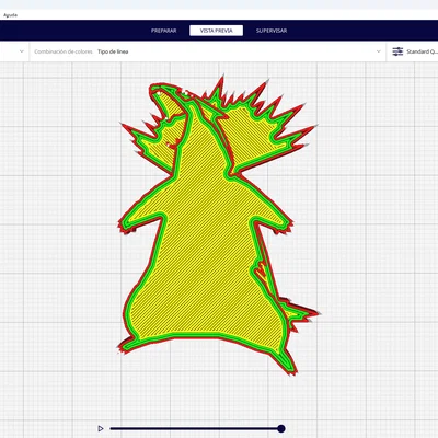 Mô hình 3D Pokémon Typhlosion trang trí in từ nhựa đa sắc